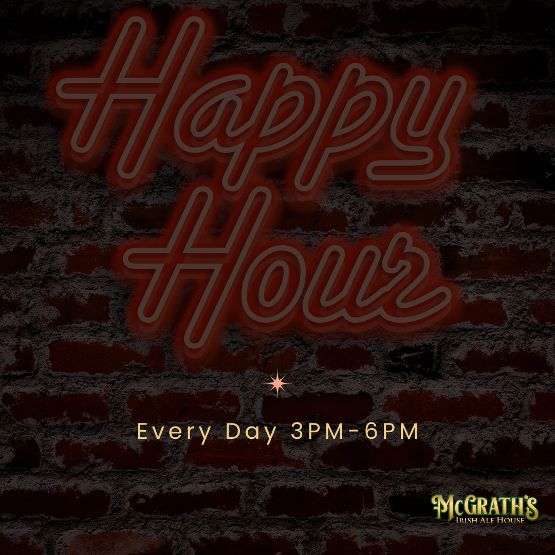 Don’t miss our Happy Hour after your Holiday Shopping